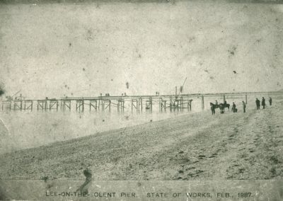 The Pier,Pier under construction, 1887,Postcard