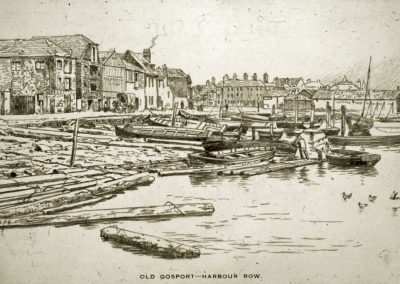 Harbour Row,View of Foreshore, 1910,M.Snape drawing