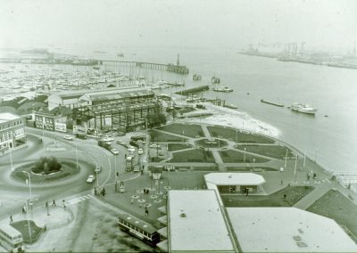 Ferry Gardens & Bus Station,Taken from Harbour Tower, 1970,