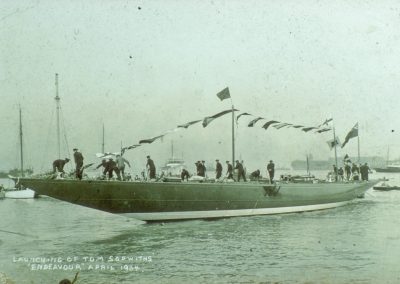 Camper Nicholsons,Launching of J class Endeavour, 1934,