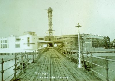 Tower and Ballroom from pier,Construction of the building, 1935,