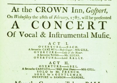 Crown Inn Concert,Poster of a concert being performed at Crown Inn, 1787,