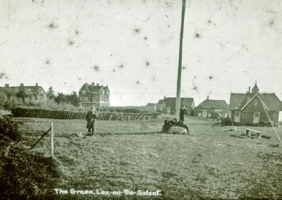 The Green (now part of seafront),A view of cliff tops with Pier hotel in background, 1930,