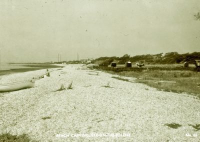 Western Cliffs and beach,Camping on the beach, 1910,