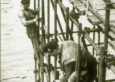 Construction of embarkation walkways,