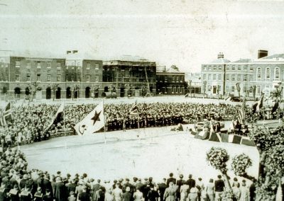 Forton Road Victory celebration ceremony at St.Vincent Barracks, 1945