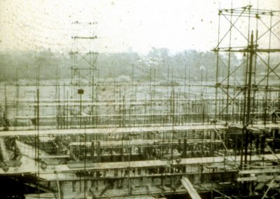 Beach,Construction of caissons for Mulberry Harbours, 1944,