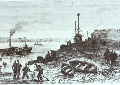 Fort Gilkicker,Drawing of Engineers Submarine Mine Laying, 1879,