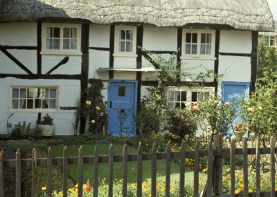 Village Square 17th Centuary Thatched Cottage before restoration,c1980,